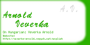 arnold veverka business card